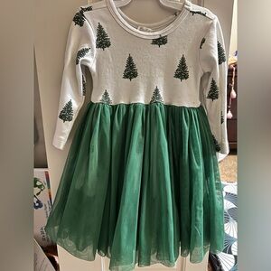 Kate Quinn White and Green Tree Print Dress